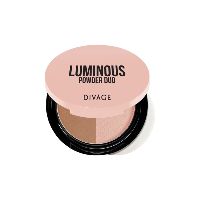 Пудра компактная двухцветная Divage Luminous Powder Duo № 01, 9 г