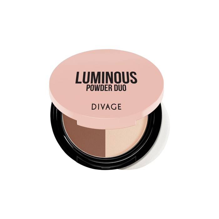 Пудра компактная двухцветная Divage Luminous Powder Duo № 02, 9 г