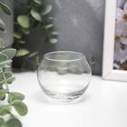 Glass candle holder 1 candle "Transparent ball" 5x6,5x6,5 cm