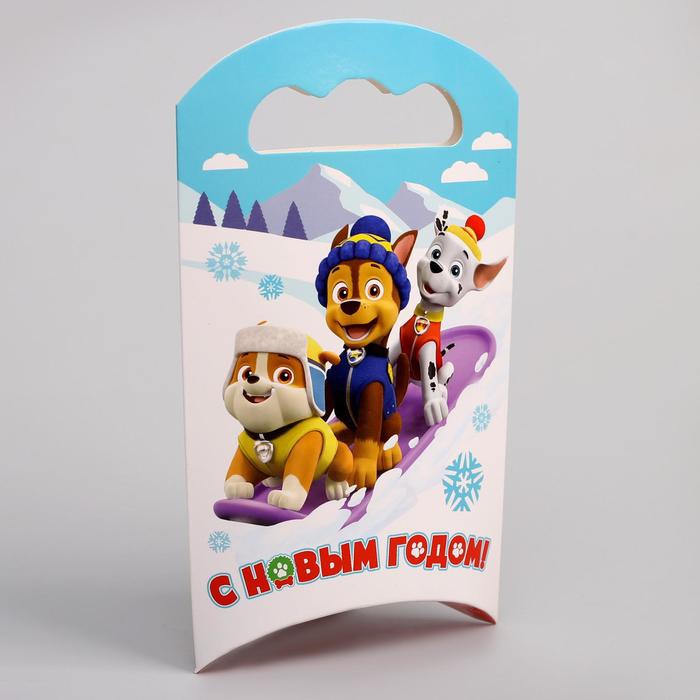 Коробка складная PAW PATROL &quot;С новым годом!&quot;, 12 х 18,5 х 3,8 см