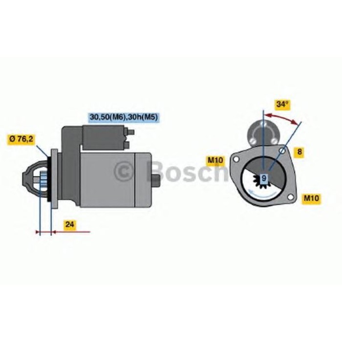 Стартер BOSCH 0001107442