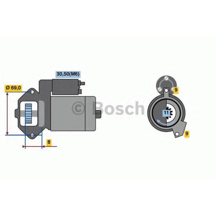 Стартер BOSCH 0986022020