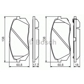 Колодки тормозные  BOSCH 0986494559 3764865
