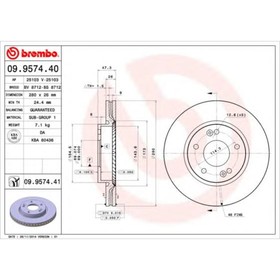 Диск тормозной BREMBO 09957440 3764875