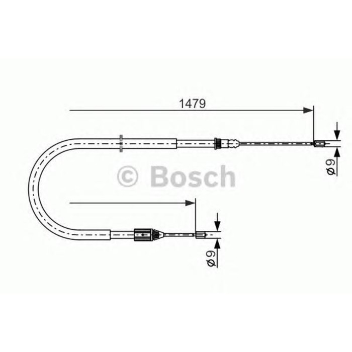 Трос стояночного тормоза BOSCH 1987477647