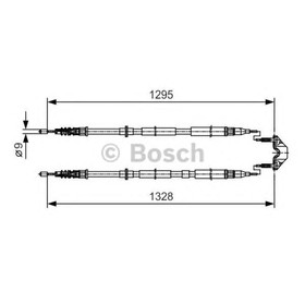 Трос стояночного тормоза BOSCH 1987477908 3765347