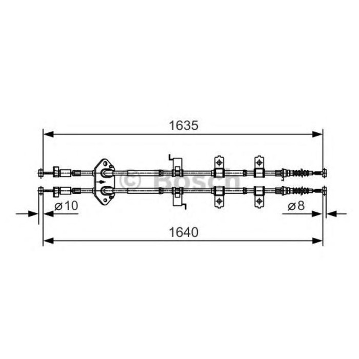 Трос стояночного тормоза BOSCH 1987482054