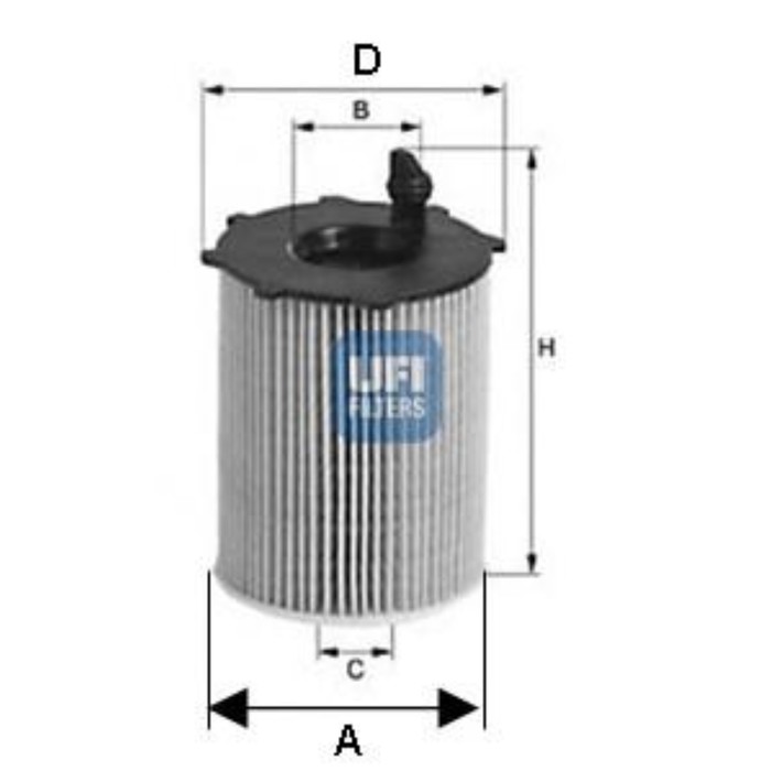 Фильтр масляный UFI 2506600