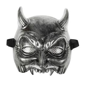 Карнавальная маска «Чёрт», цвет серебряный