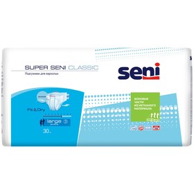Подгузники для взрослых Seni Super Large №3, 30 шт