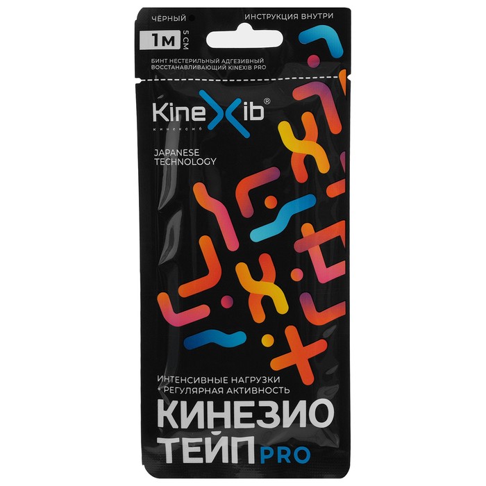 Кинезио-тейп Kinexib Pro (1м*5см) черный