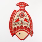 Доска разделочная «Рыбка», 35×0,8×23 см, мезенская роспись Доска разделочная «Рыбка», 35×0,8×23 см, мезенская роспись