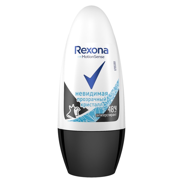 Дезодорант-антиперспирант Rexona Невидимая &quot;Прозрачный кристалл&quot;, ролл, 50 мл