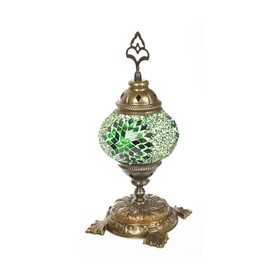 Настольная лампа "Марокко" 1x40Вт E14 зеленый 12x12x31см
