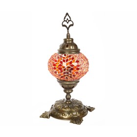 Настольная лампа "Марокко" 1x40Вт E14 оранжевый 12x12x31см