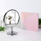 Зеркало в подарочной упаковке, двустороннее, с увеличением, d зеркальной поверхности 19 см, цвет серебристый - фото 6602120
