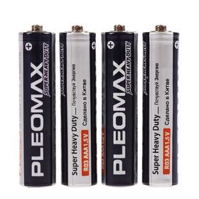 Батарейка солевая Pleomax Super Heavy Duty, AAA, R03-4S, 1.5В, спайка, 4 шт. в Донецке