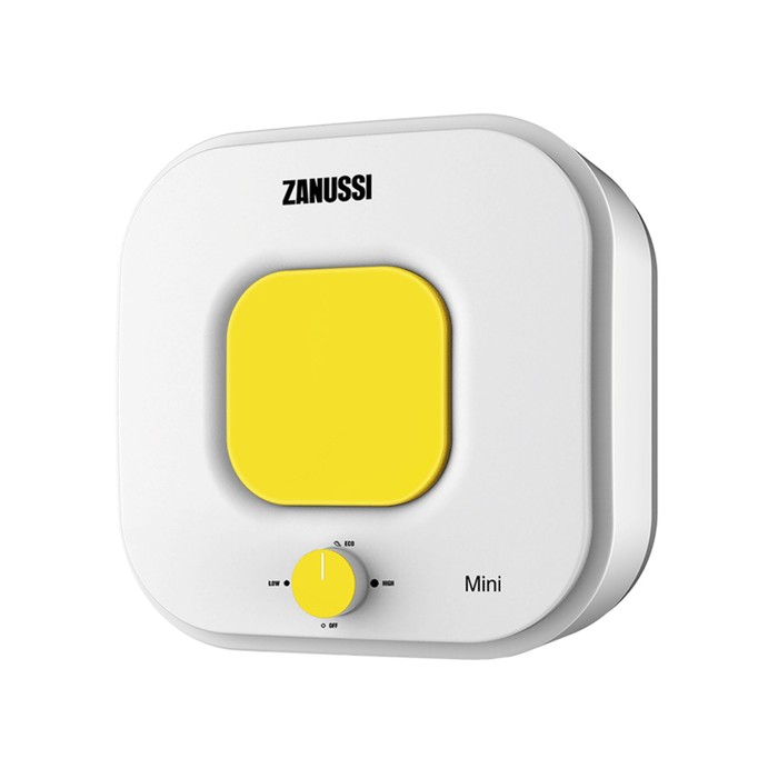 Водонагреватель Zanussi ZWH/S 10 Mini U, 10 л, 2000 Вт, накопительный, белый/желтый