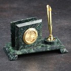 Business card holder "the Coil": the pen holder, clock
