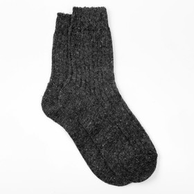 Носки детские шерстяные Рубчик цвет тёмно-серый, размер 20