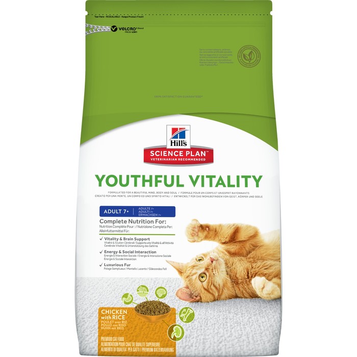 Сухой корм Hill's Cat senior youthful vitality для стерилизованных кошек с 7 лет, 1.5 кг