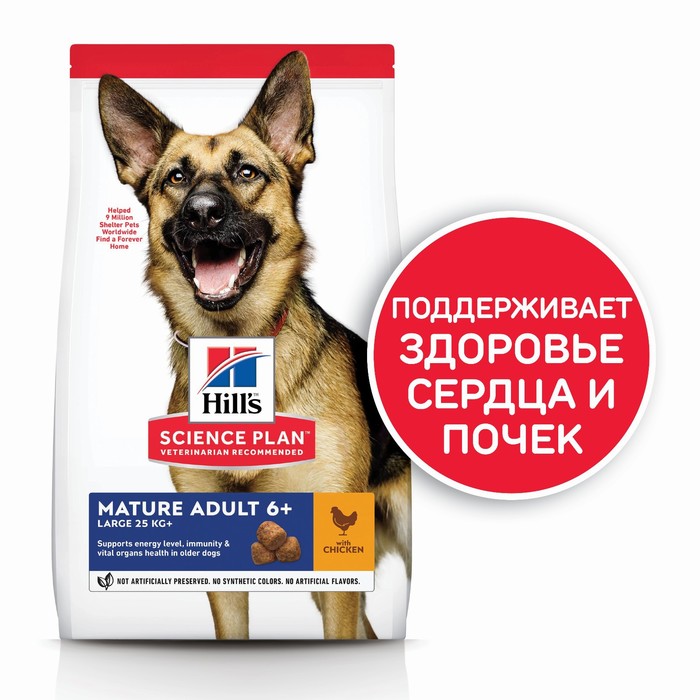 Сухой корм Hill's Dog senior large breed для стареющих собак крупных пород, 12 кг