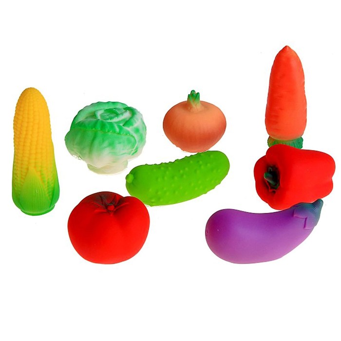 Набор резиновых игрушек «Овощи» - фото 1353000