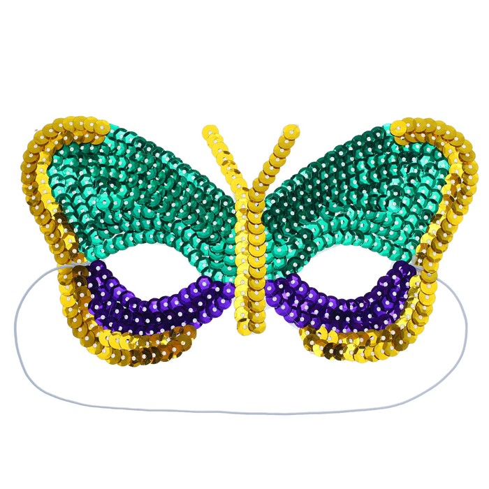 Карнавальная маска "Бабочка", с пайетками