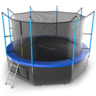 Батут с внутренней сеткой и лестницей EVO JUMP Internal, диаметр 12ft (синий) + нижняя сеть 379461