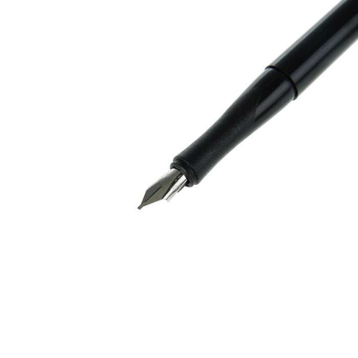 Ручка перьевая для каллиграфии Manuscript Italic F + конвертер + чёрный картридж, блистер MC1602