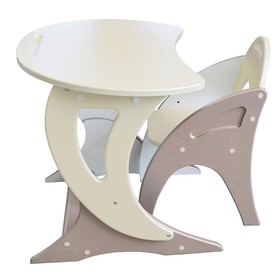 Набор детской мебели регулируемый «Парус»: стол, стул, цвет латте-жемчуг