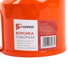 Воронка TORSO для ГСМ с сеткой, разборная, диаметр 120 мм, высота 260 мм, МИКС 3664437 Воронка TORSO для ГСМ с сеткой, разборная, диаметр 120 мм, высота 260 мм, МИКС 3664437