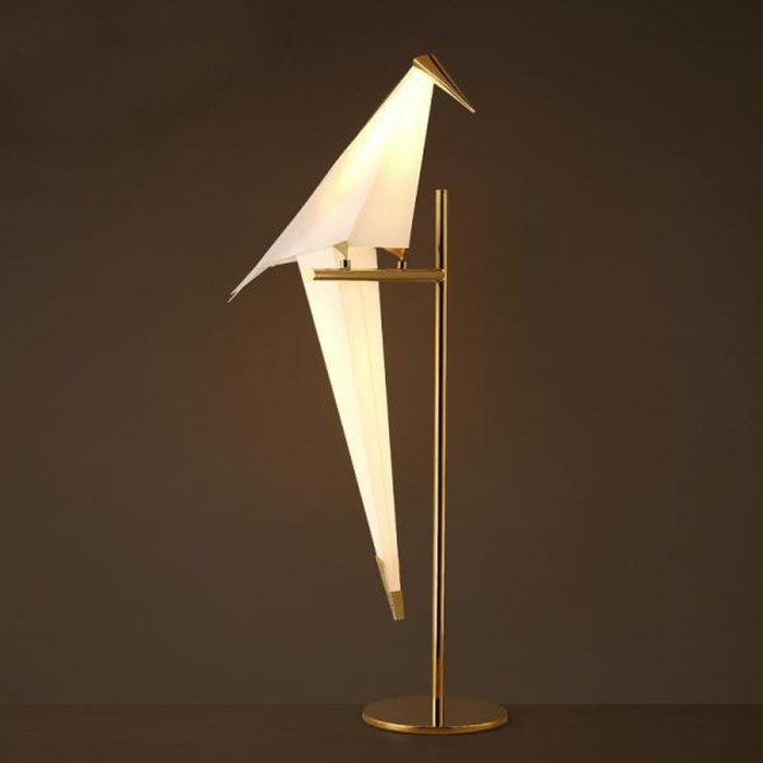 Настольная лампа Origami Bird 2Вт LED золото 12x35x67 см