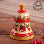 Солонка «Колокольчик», 7,5×7,5×10 см, пермогорская роспись Солонка «Колокольчик», 7,5×7,5×10 см, пермогорская роспись