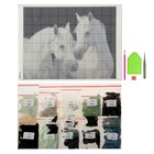 Алмазная мозаика «Пара белых лошадей», 26×20 см, 20 цветов - фото 5447633