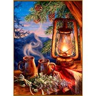 Алмазная мозаика «Таежный вечер», 21×29 см, 32 цвета - фото 6759930