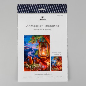 Алмазная мозаика «Таежный вечер», 21×29 см, 32 цвета - фото 6759932