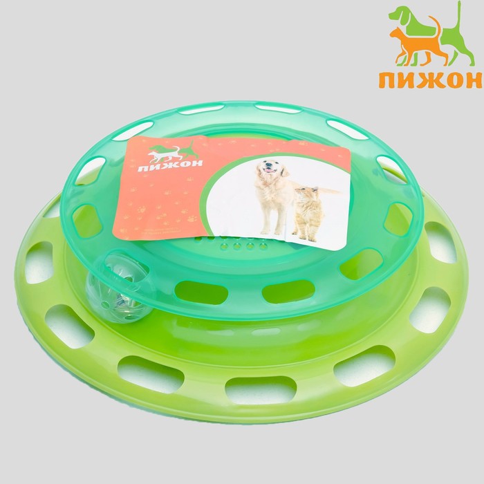 Игровой комплекс для кошек Пижон с отсеками для корма и шариком