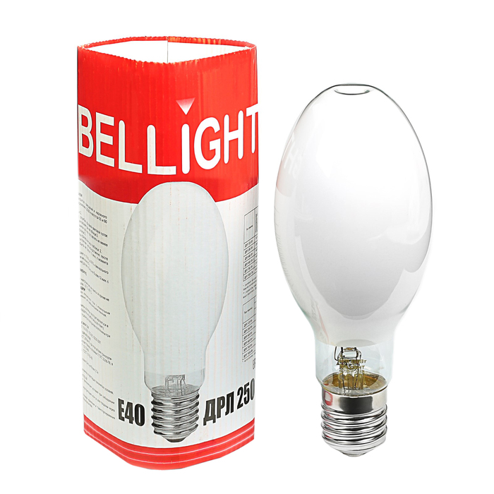 Лампа ртутная BELLIGHT ДРЛ 250 Вт BL, Е40, 250 Вт, 230 В, 13000 Лм, 5000К, матовая