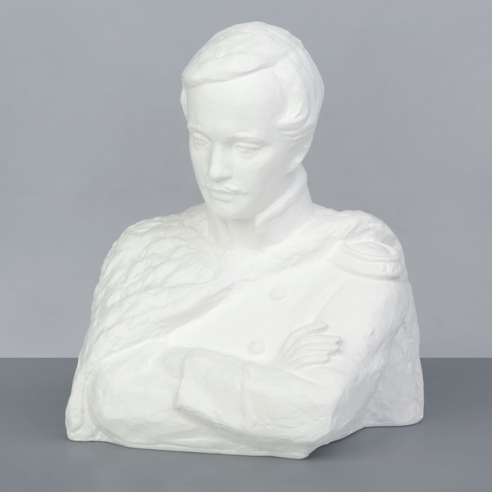 Гипсовая фигура, Известные люди- Лермонтов, «Мастерская Экорше», 20х18х24,5 см