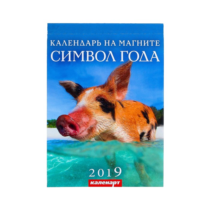 Календарь отрывной на магните  &quot;Символ года - 2&quot; 2019 год, 9,6х15,3см