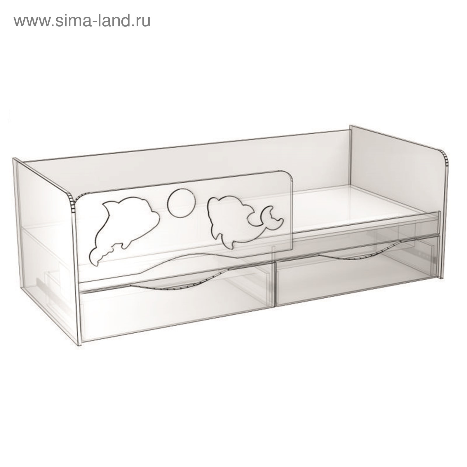 кровать детская дельфин с ящиками схема сборки