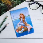 Passport cover "Vladivostok" (mermaid), 9.5 x 14 cm