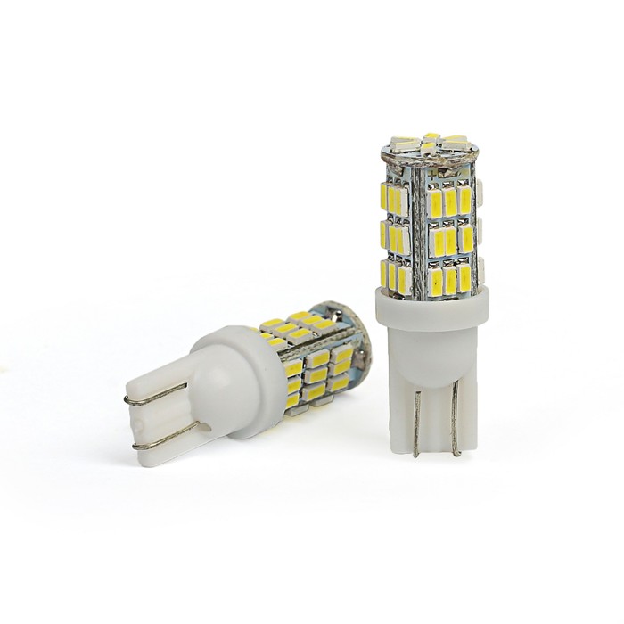 Лампа светодиодная KS, Т10 (W2,1-9,5d), 12 В, белая, 42 SMD диода, б/цокольная