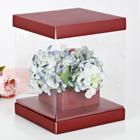 Коробка для цветов с вазой и PVC-окнами складная «Для самой элегантной», 23 × 30 × 23 см