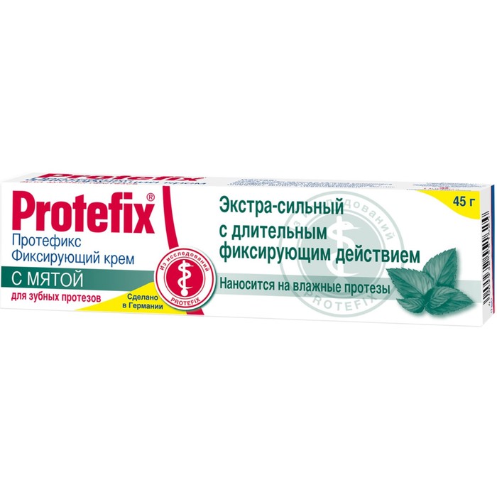 Крем фиксирующий для зубных протезов Protefix экстра сильный, мята, 40 мл