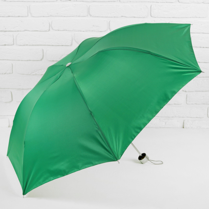 Зонт механический &quot;Однотонный&quot;, R=46см, цвет зелёный