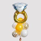 Фонтан из шаров "Кольцо", с конфетти, латекс, фольга,10 шт. 3217450