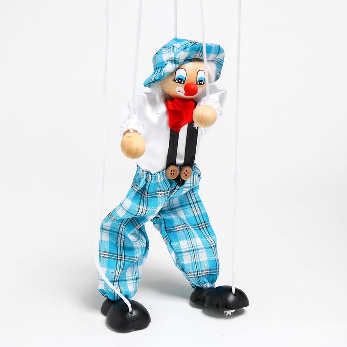 Дергунчик - марионетка на ниточках "Клоун в шляпе", цвета МИКС | vlarni-land