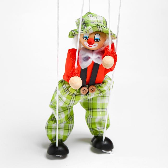 Дергунчик - марионетка на ниточках "Клоун в шляпе", цвета МИКС | vlarni-land